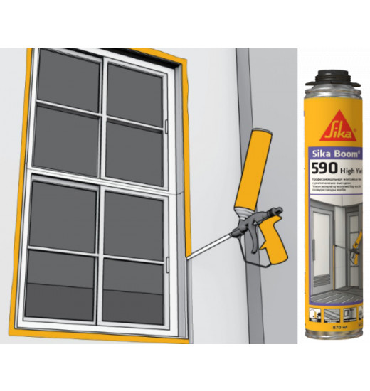 Профессиональная монтажная пена Sika Boom®-590 High Yield