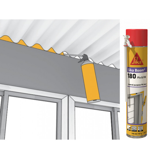 Универсальная полиуретановая пена Sika Boom®-180 Fix & Fill