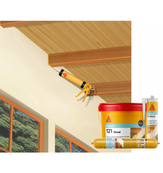 Эластичный герметик для срубов Sikacryl®-121 Wood