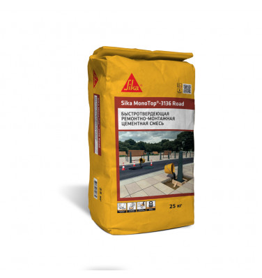 Быстротвердеющая ремонтно-монтажная цементная смесь Sika MonoTop®-3136 Road
